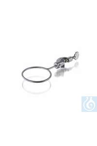Stand ring with bosshead powder coated, wire Ø 4 mm, brass screw, nickel plated, outside Ø 80 mm