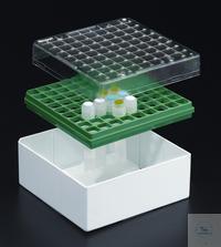 Kryobox für 3.0 - 5.0 ml Vials, grün, 5 Stück