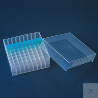 Aufbewahrungsbox neutral aus PP mit Deckel für 1,5-2,0ml, 81 Plätze, 5 Stück