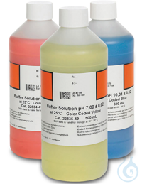 pH Color Buffer Solution Kit, 500 m (pH 4.01, pH 7.00, pH 10.00) pH Color...