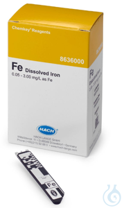 CHEMKEYS Iron LR 25 pcs Range: 0,05 to 3 mg/L CHEMKEYS Iron LR 25 pcs Range:...