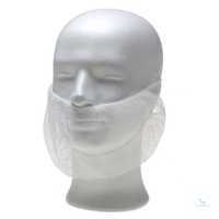 Bartmaske 02040 weiß Bartmaske mit latexfreien Elastikbändern.