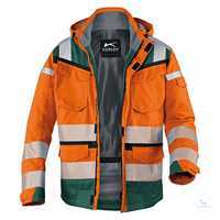 KÜBLER REFLECTIQ Jacke 1307-8332-3765 warnorange-moosgrün Größe 3XL