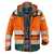 KÜBLER REFLECTIQ Jacke 1307-8332-3765 warnorange-moosgrün Größe XS...