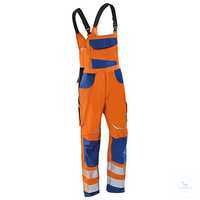 KÜBLER REFLECTIQ Latzhose 3207-8340-3746 warnorange-kornblumenblau Größe 102