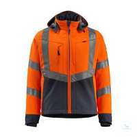 Softshelljacke Blackpool 15502-246-14010 hiVis orange-schwarzblau Größe S...