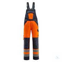 Arbeits-Latzhose Gosford 15969-948-14010 hi-vis orange-schwarzblau Größe 44...