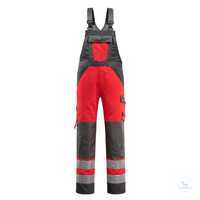 Arbeits-Latzhose Gosford 15969-948-22218 hi-vis rot-dunkelanthrazit Größe 44...