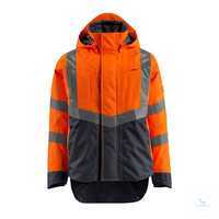 Arbeits-Jacke Harlow 15501-231-14010 hi-vis orange-schwarzblau Größe S...