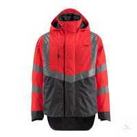 Arbeits-Jacke Harlow 15501-231-22218 hi-vis rot-dunkelanthrazit Größe S...