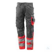 Hose Leeds 15679-860-18222 dunkelanthrazit-hi-vis rot Größe 44...