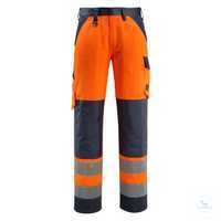 Arbeits-Hose Maitland 15979-948-14010 hi-vis orange-schwarzblau Größe 44...