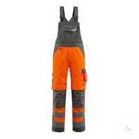 Latzhose Newcastle 15569-860-1418 hi-vis orange-dunkelanthrazit Größe 44