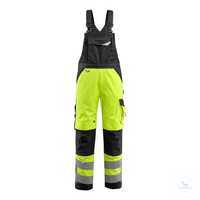 Latzhose Newcastle 15569-860-1709 hi-vis gelb-schwarz Größe 44 Fluoreszierend...