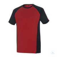 T-Shirt Potsdam 50567-959-0209 rot-schwarz Größe XS Zweifarbig. Meterware mit...