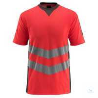 T-shirt Sandwell 50127-933-22218 hi-vis rot-dunkelanthrazit Größe S