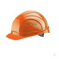 Schutzhelm EuroGuard 6-Punkt orange Modernes 5-Rippen-Design, gerade...