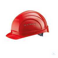 Schutzhelm EuroGuard 6-Punkt rot Modernes 5-Rippen-Design, gerade Helmform,...