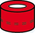 ND9 PE Kappe,rot für 96er Block-Einsätze, Si weiß/PTFE rot, geschlitzt,...