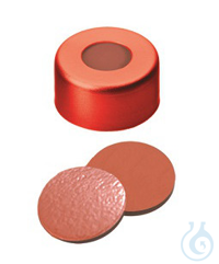 Bördelkappe, ND11 Verschluss: Aluminium, rot lackiert mit 5,5 mm Loch, Naturkaut