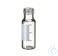 ND9 1.5ml Short Thread Vial, 32 x 11.6 mm, clear, wide opening, label lines...