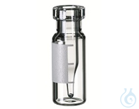 ND11 Crimp Neck Vial+ 0,2ml Micro-Insert, 32x11,6mm, clear glass, label lines...