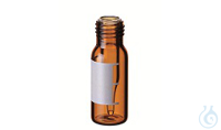 ND9 Short Thread Vial w/ 0,2ml Micro-Insert, 32x11,6mm, amber glass, label...