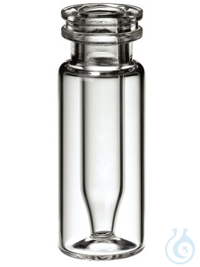 ND11 Snap Ring Vial + with Micro-Insert, 32x11,6mm, clear glass, wide opening...