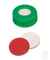 Schnappringkappe, ND11 PE: grün mit 6 mm Loch, Silikon weiß/PTFE rot...