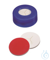 Schnappringkappe, ND11 PE: blau mit 6 mm Loch, Silikon weiß/PTFE rot,...