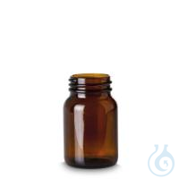 Wide Mouth Bottle, Glass, amber, w/ Thread, 250 ml, GL 55, 113 mm, Ø ext.: 69...