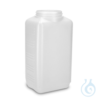 Wide Mouth Bottle, without Screw Cap, HDPE, rectangular, natur, 2000 ml, RD...
