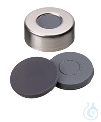 ND20 Butyl Aluminium Crimp Seal, bright rolled, Butyl/PTFE, grey, 50° shore...