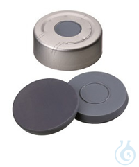 ND20 Aluminium Crimp Seal with break line, bright rolled, Butyl/PTFE, grey,...