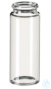 ND22 25ml Schnappdeckel-Flasche, 65x26mm, Klarglas, 10 x 100 Stück Vial ND22...