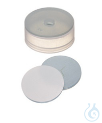 22mm Combination Seal: PE Cap, transparent, centre hole, cap height 9.1mm, 10...