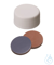 Schraubkappe, ND24 PP, 2,5 mm, weiß, geschlossen, Butyl rot/PTFE grau Dieses...