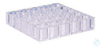 Vial-Rack, Acrylic (160 x 160 x 30mm), 25 cavities with a diameter of 24mm...