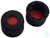8mm PP Screw Cap, black, centre hole, 8-425 thread, Natural Rubber red-orange/TEF transparent,...