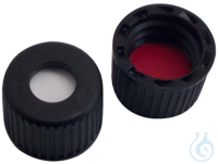 UltraClean 8mm PP Screw Cap, black, centre hole, 8-425, Silicone cream/PTFE...