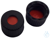 10mm PP-Schraubkappe schwarz mit Loch 10/425 Naturkautschuk rot-orange/TEF...