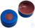 11mm Aluminium Bördelkappe, blau, mit Loch, Naturkautschuk rot-orange/Butyl...
