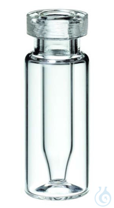 Crimp Neck Vial ND11 w/ small 0.3 ml Micro- Insert, 32 x 11,6 mm, clear glass...
