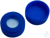 11mm PE Schnappringkappe, blau, mit Loch, Silicon weiß/PTFE blau, 55° shore A...