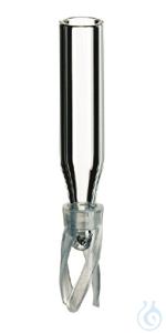 0.1ml Micro-Insert, 29 x 5.7mm, clear glass, w/ Plastic Spring, silanized...