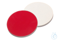 Septa, ND8, 8 mm diameter, silicone creme/PTFE red, 55° shore A, 1,5 mm,...