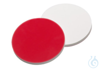 Septa, ND8, 8 mm diameter, silicone white/PTFE red, 45° shore A, 1,3 mm,...