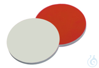 Septa, 8 mm diameter, red rubber/PTFE beige, 45° shore A, 1,0 mm, 10x100/pck...