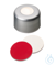 Bördelkappe, ND8 Al, Silikon creme/PTFE rot UltraClean, Aluminium Kappe,...