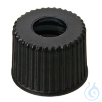 ND8 PP Screw Cap, without Septa, black, 5,5mm centre hole, 10x100/PAK This...